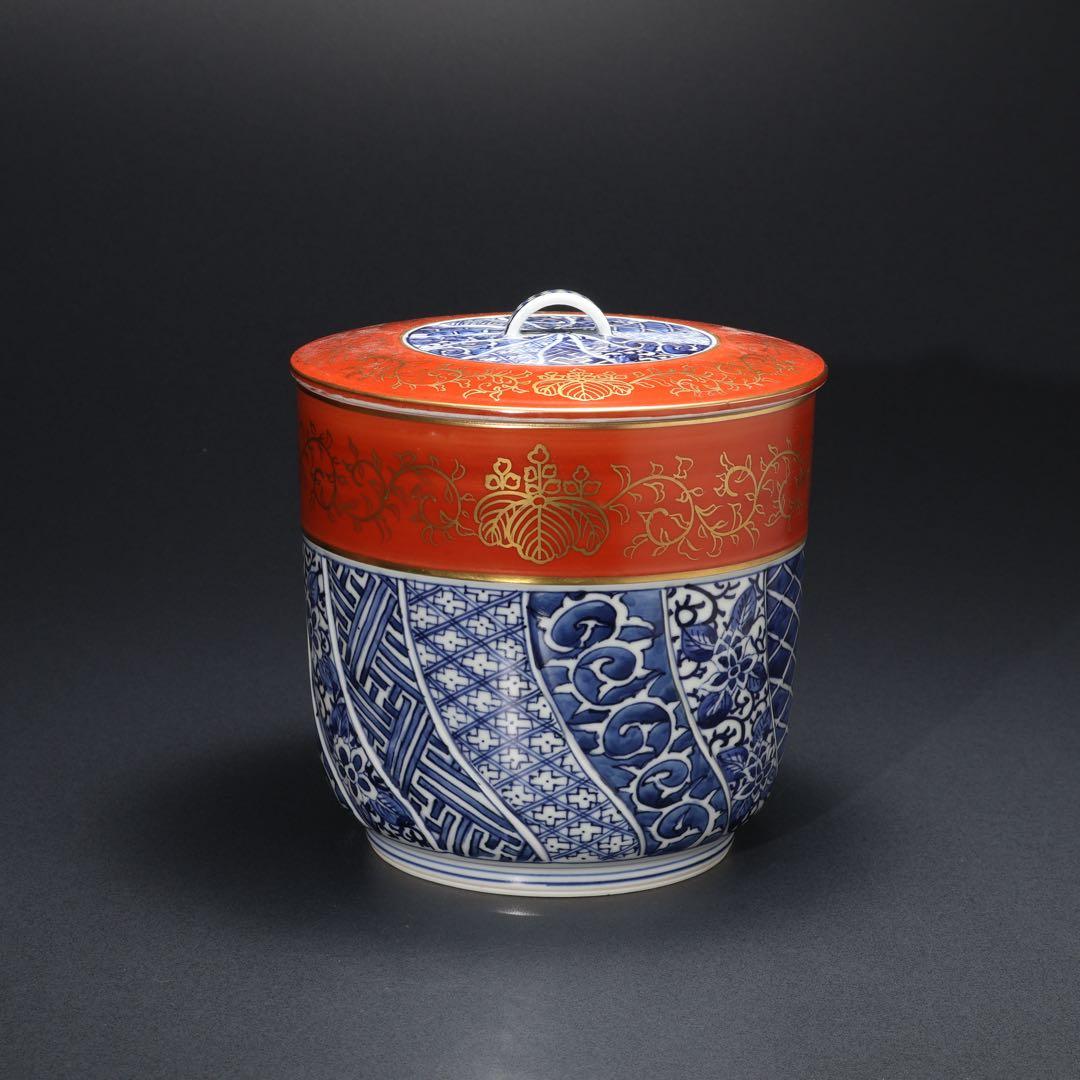 【茶道具】水指　西村徳泉　京焼　金襴手　祥瑞　共箱　6R1637ラ2