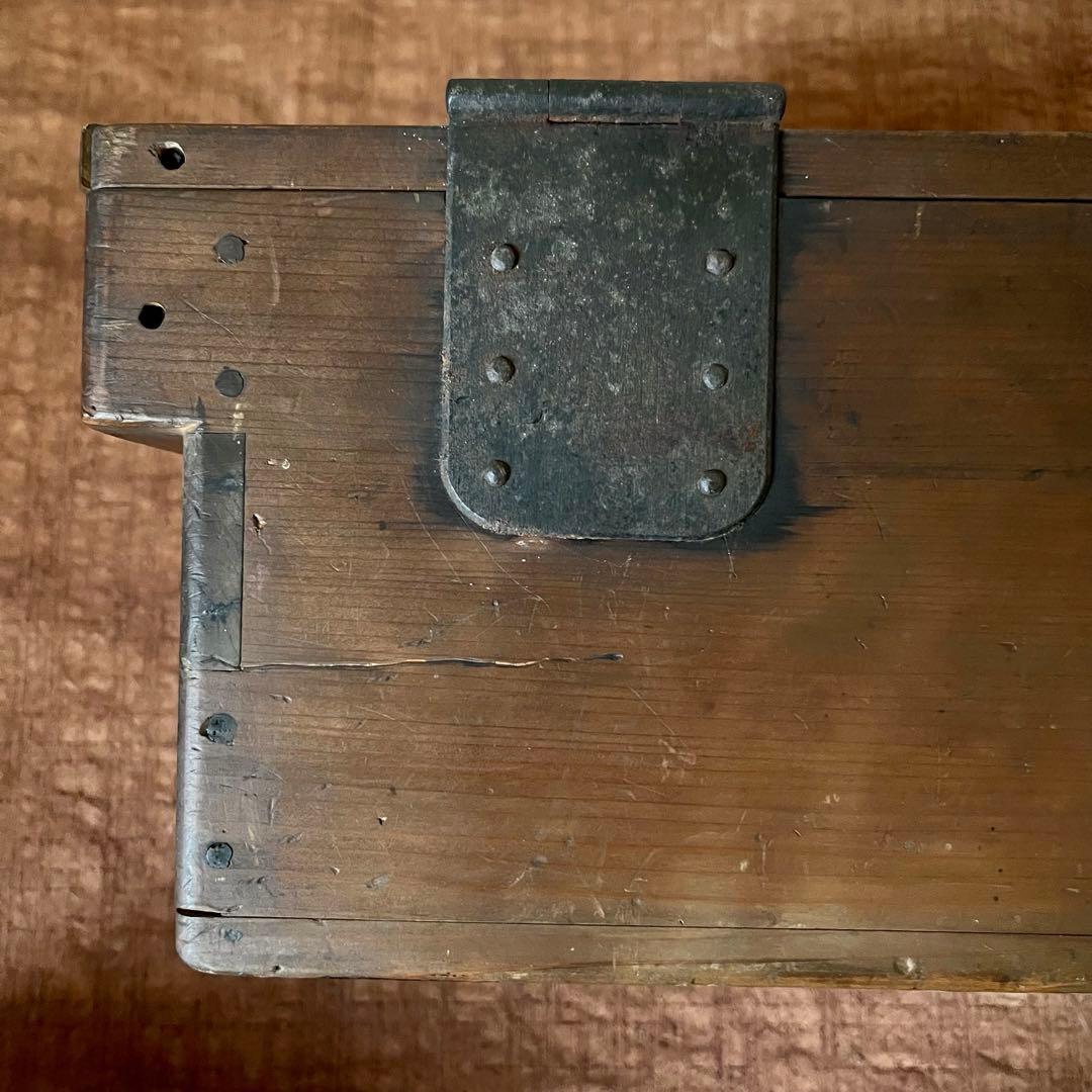 古道具　幕末　文字入　銭箱　千両箱