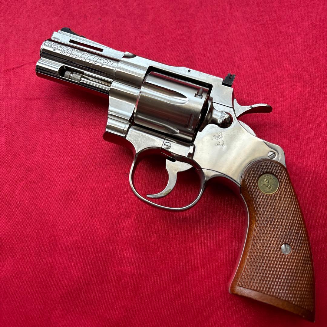 タナカ　コルトパイソン　3インチ　ニッケルシルバーフィニッシュ　ガスリボルバー