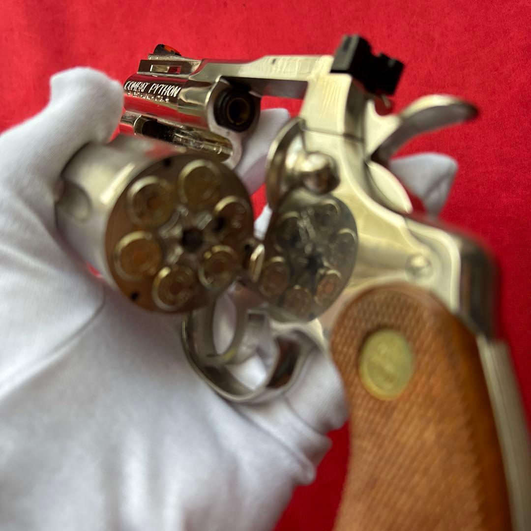 タナカ　コルトパイソン　3インチ　ニッケルシルバーフィニッシュ　ガスリボルバー