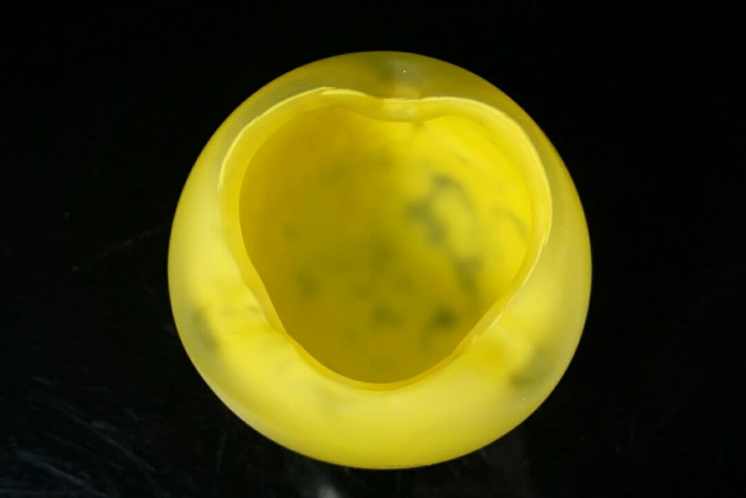 真作 「文化勲章受賞」 藤田喬平 手吹 金彩 灰皿 ガラス (希少カラー)共箱付