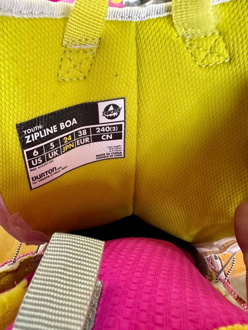 Burton Zipline Boa 24.0㎝　ピンク