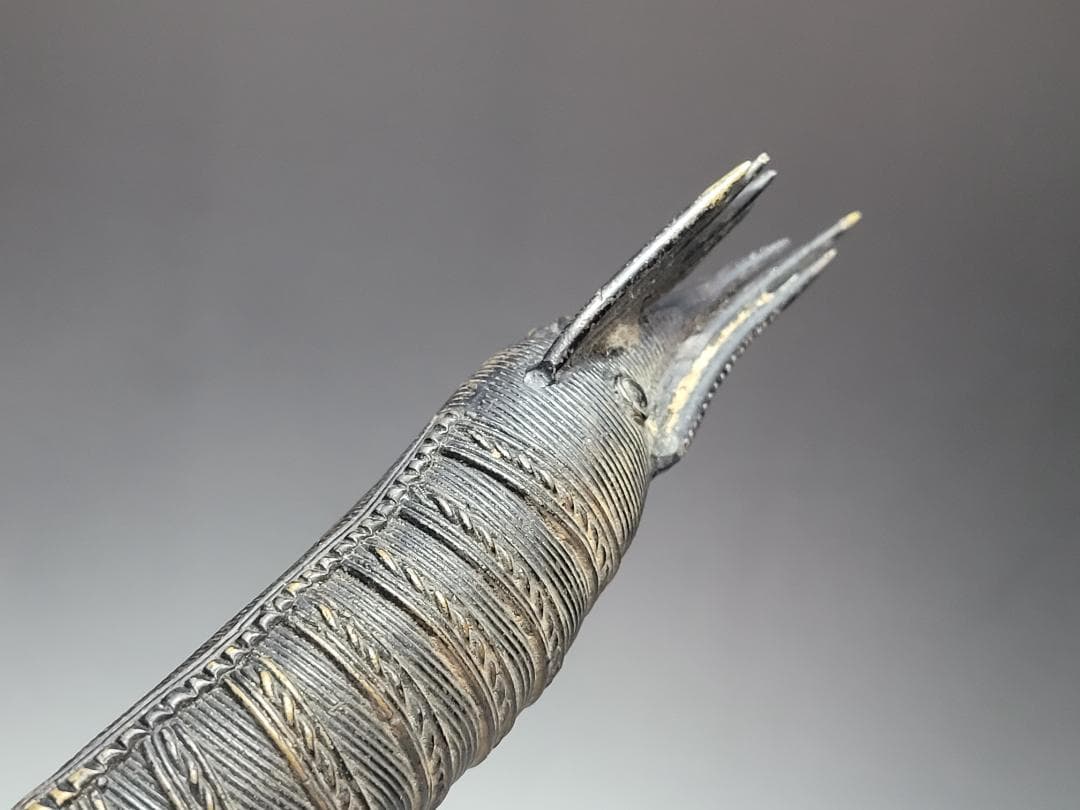 古銅造 えび型 置物 明清時代 幅約17.5㎝