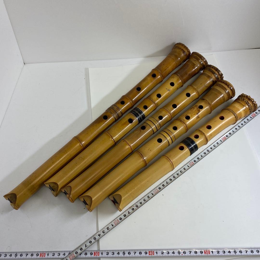 昌香在銘　銀三線竹製尺八　10本入　ハードケース付　トカチ東な8-0111☆2F