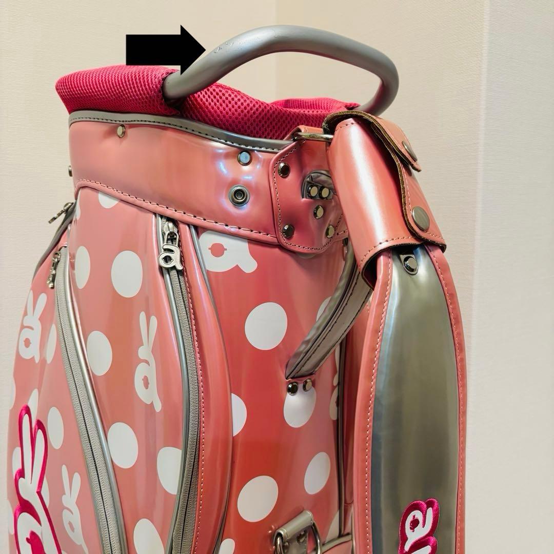 archivio ピンク ドット ゴルフバッグ ギャディバッグ