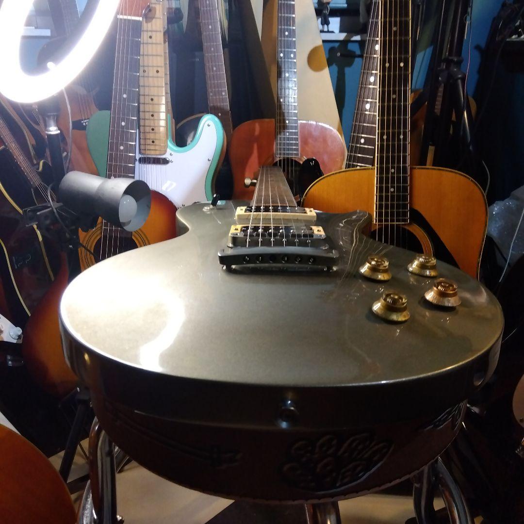 レスポールタイプ！メタリックシルバーBurny…