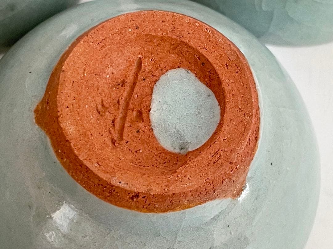 陶芸家　人間国宝　三浦小平二　青磁　青瓷　小碗　番茶器　五客　箱なし