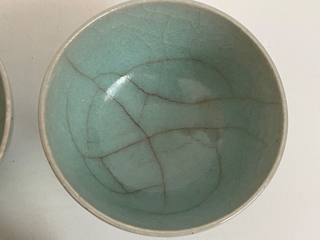 陶芸家　人間国宝　三浦小平二　青磁　青瓷　小碗　番茶器　五客　箱なし