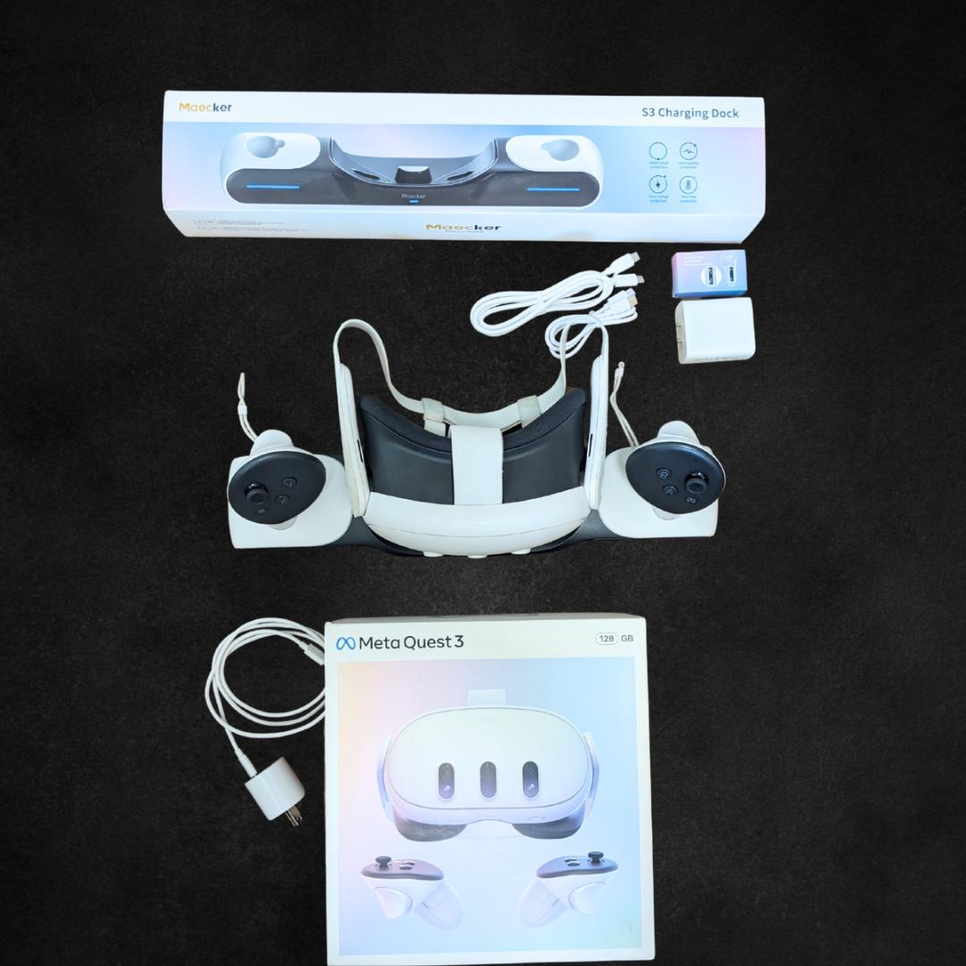  Quest 3（）128GB＋新品充電スタンド【動作確認】