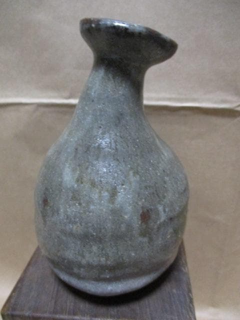 古唐津斑徳利　古箱、仕覆付き　N43-1