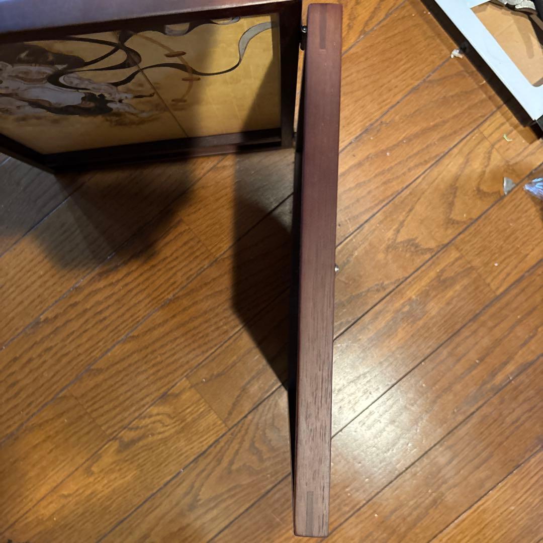 風神雷神図の屏風　ミニチュア