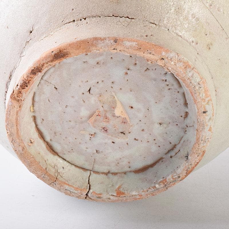 朝鮮美術　李朝　高麗白磁　染付　花文　壺　C　R8057C