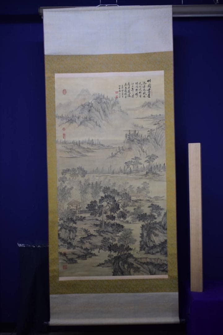 不詳/作者不詳/山水画賛/大幅/布袋屋掛軸HF-940