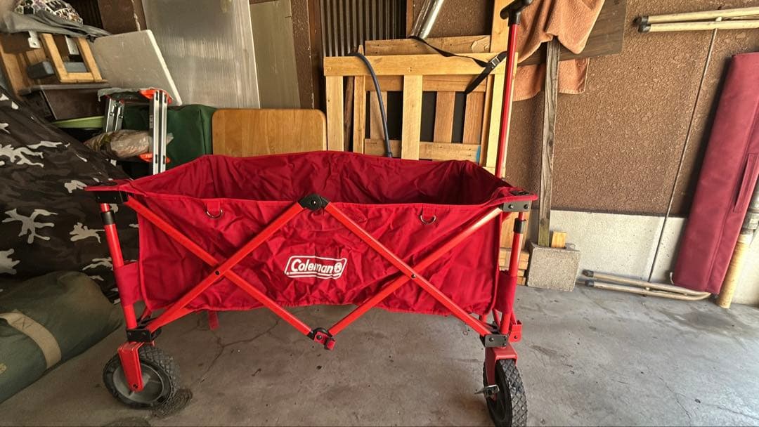 Coleman 折りたたみキャリーカート 赤