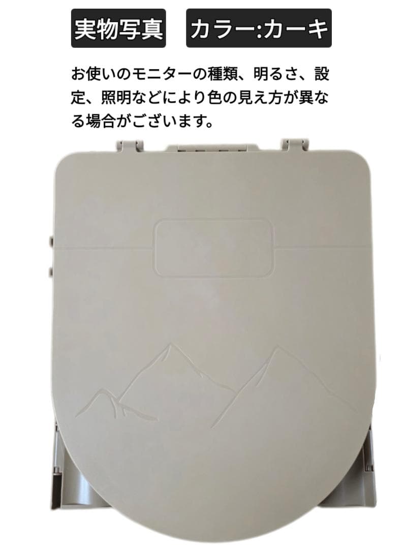 携帯トイレ カーキ　簡易トイレ 非常用トイレ 折りたたみトイレ 防災グッズ