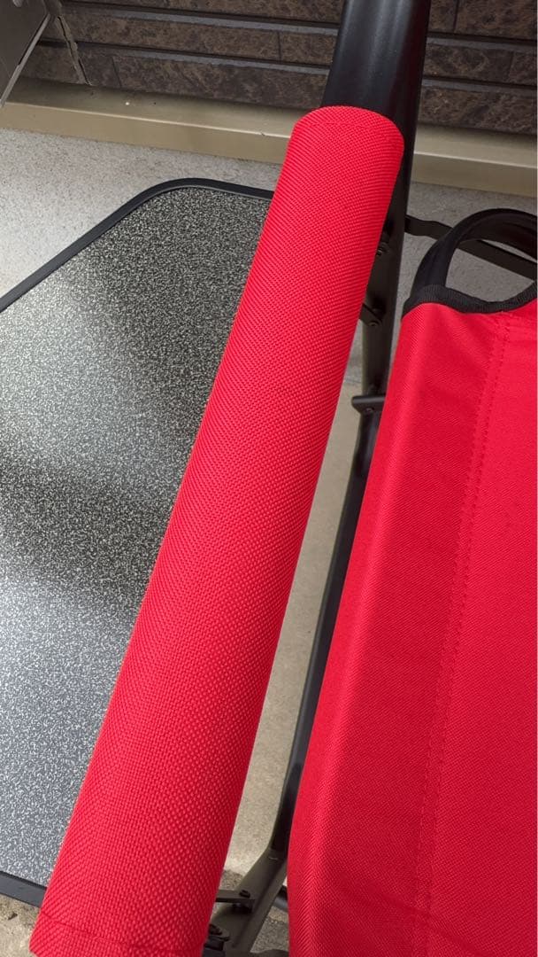 【★限定価格★】Colemanサイドテーブル付デッキチェアST(レッド)2脚