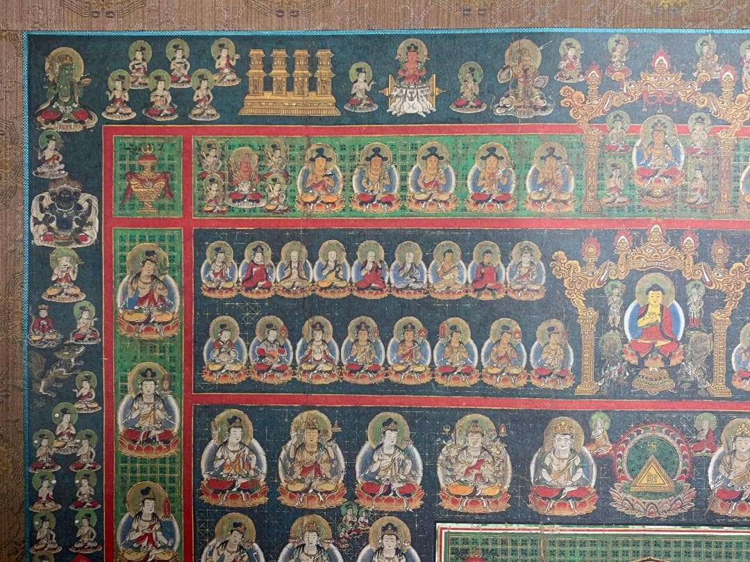仏教美術 両界曼荼羅 胎蔵界 金剛界 大幅 双幅対 工芸掛軸 仏画883