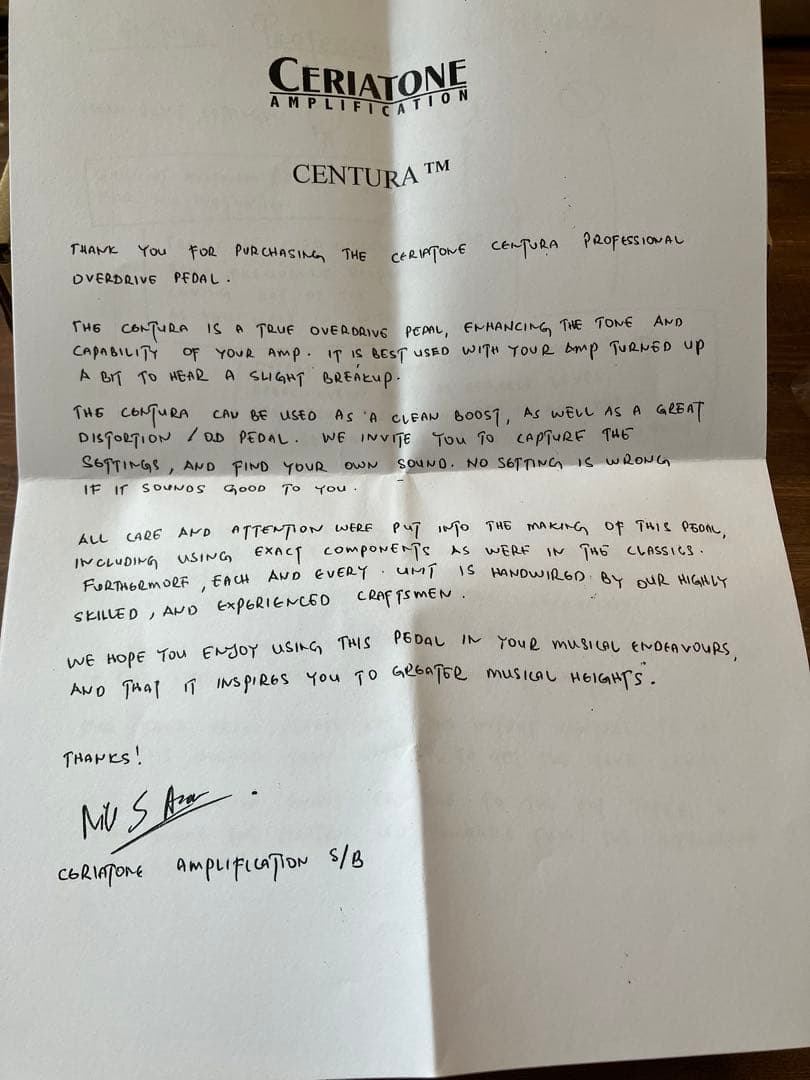 ギター Ceriatone Centura