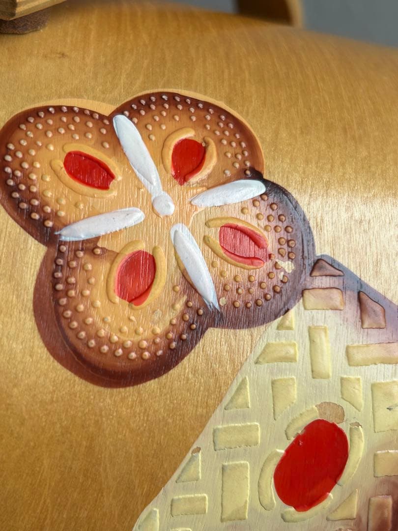 ヴィンテージ　木製クッキージャー　ビスケット　アンティーク　古道具　USA