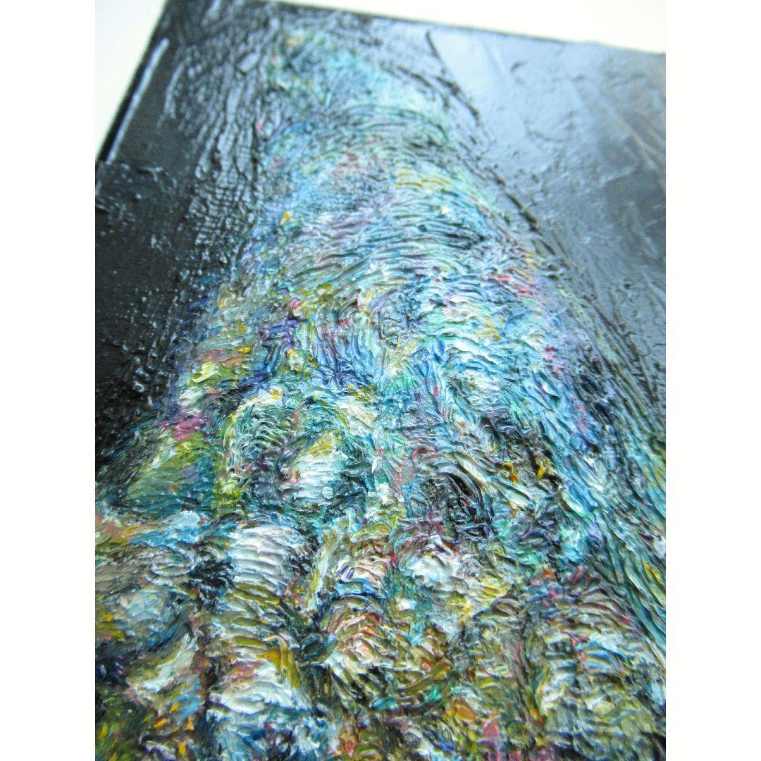 ［匿名で配送］一点もの 水晶 鉱石 宝石 油絵 油彩 絵