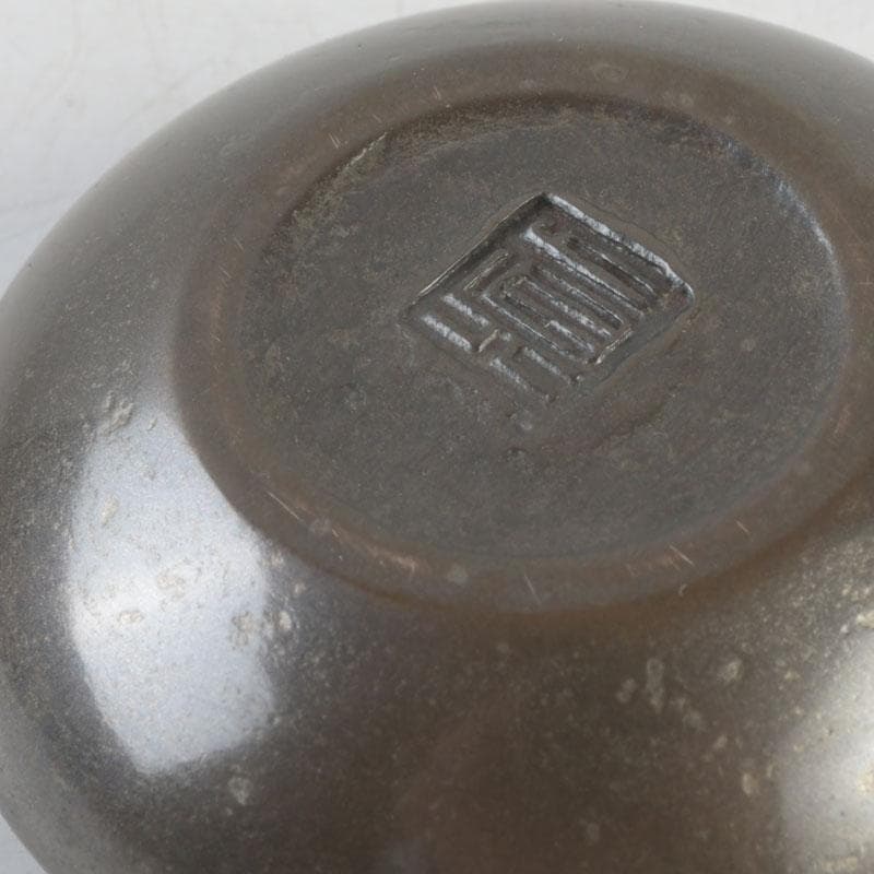 茶道具　真燁作　朧銀　かぶら香合　共箱　V　9262