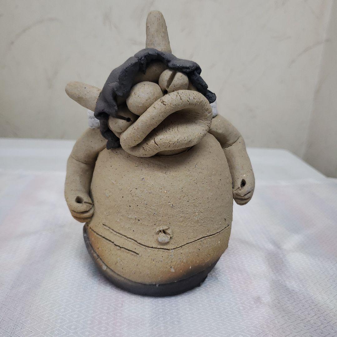 Ｂフライデー　蔵出し特価　ユニークな陶器製　お灸鬼像　香呂　作家物