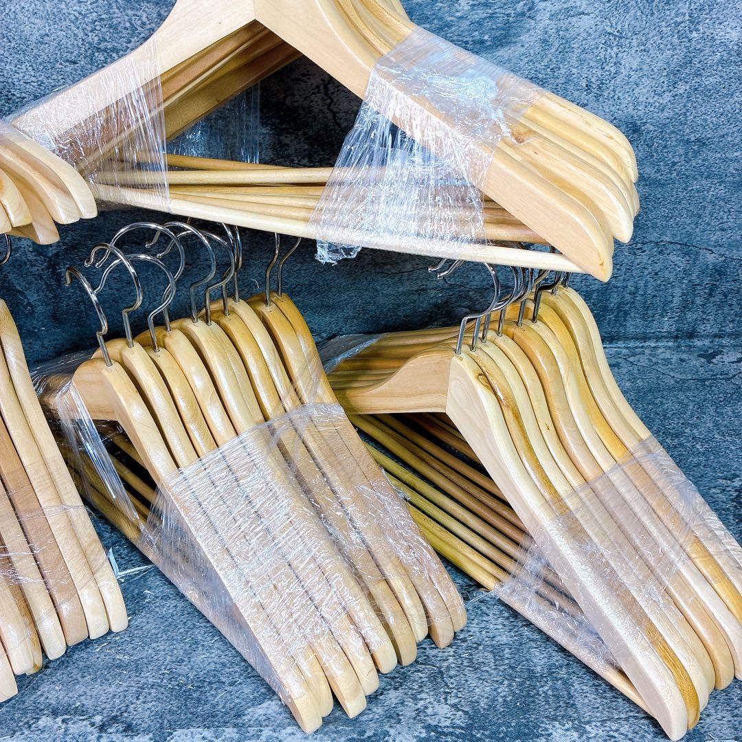 木製ハンガーセット60本　まとめ