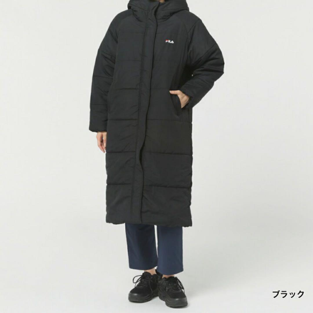 【新品】FILA　 撥水中綿ベンチコート　ブラック　レディース　Lサイズ