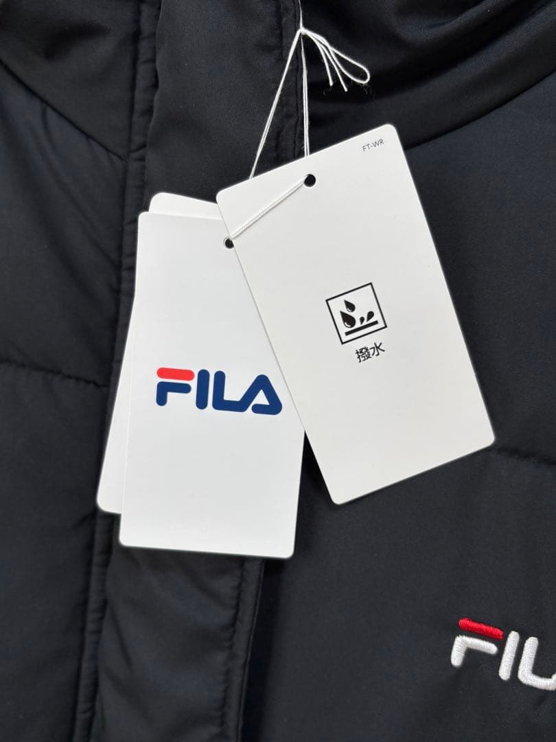 【新品】FILA　 撥水中綿ベンチコート　ブラック　レディース　Lサイズ