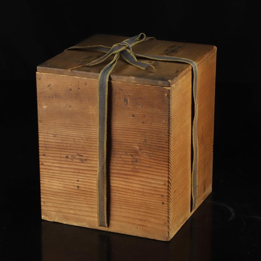 Y2904-4 茶道具 平安 春峰造 祥瑞丸文水指 共箱　　#14