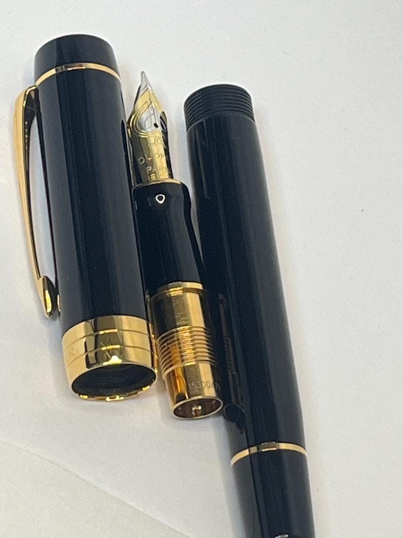 パーカー デュオフォールド クラシック ブラックGT センテニアル 万年筆 F