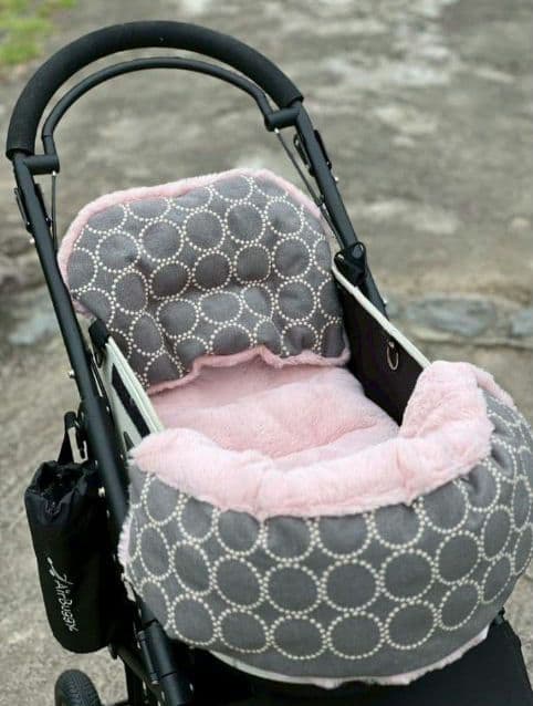 ❤あご乗せクッション❤ペットカートコンフォーター❤grey✕pink