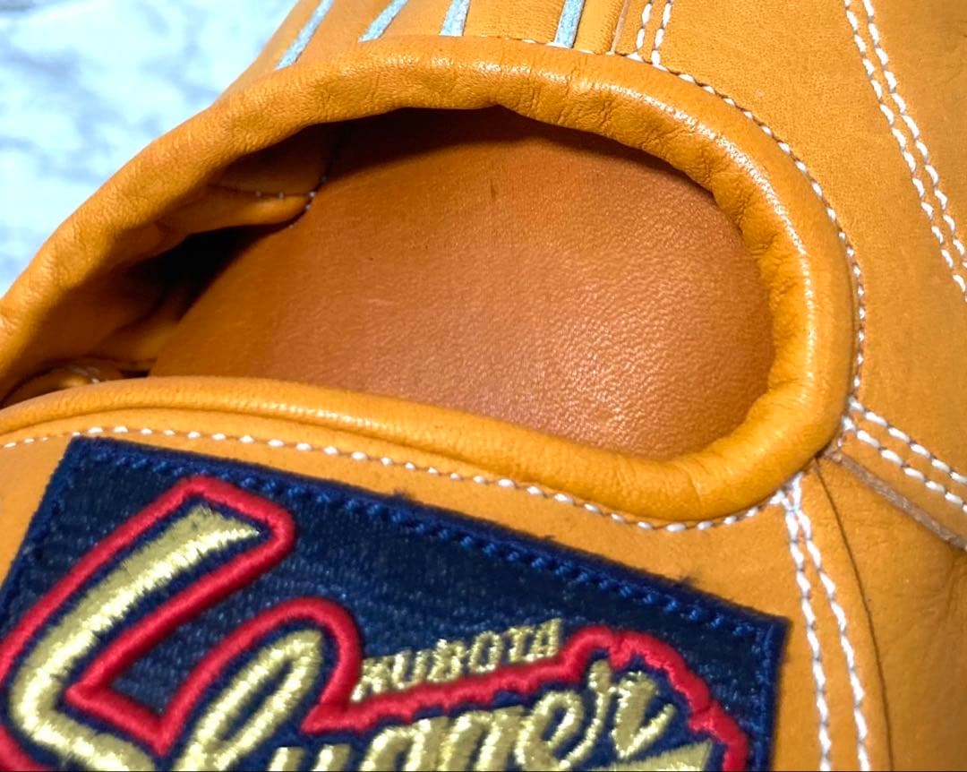 【美品】久保田スラッガー 軟式グローブ KSN-AR4 オレンジ 二遊間向け