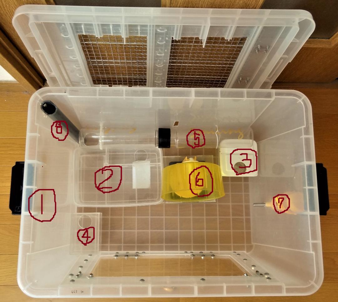 ハムスター 飼育ケージ 飼育セットケース  前開き 透明 天板開閉 地下型の巣箱