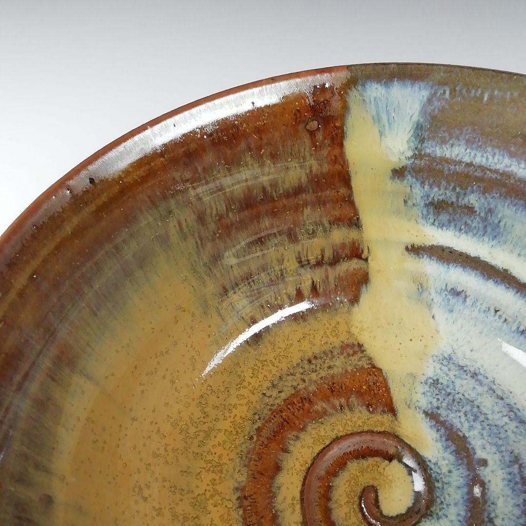 Ｔ５９５　茶碗　『高取焼』『掛分釉　茶碗』『亀井味楽 造』　共箱　抹茶碗　茶道具