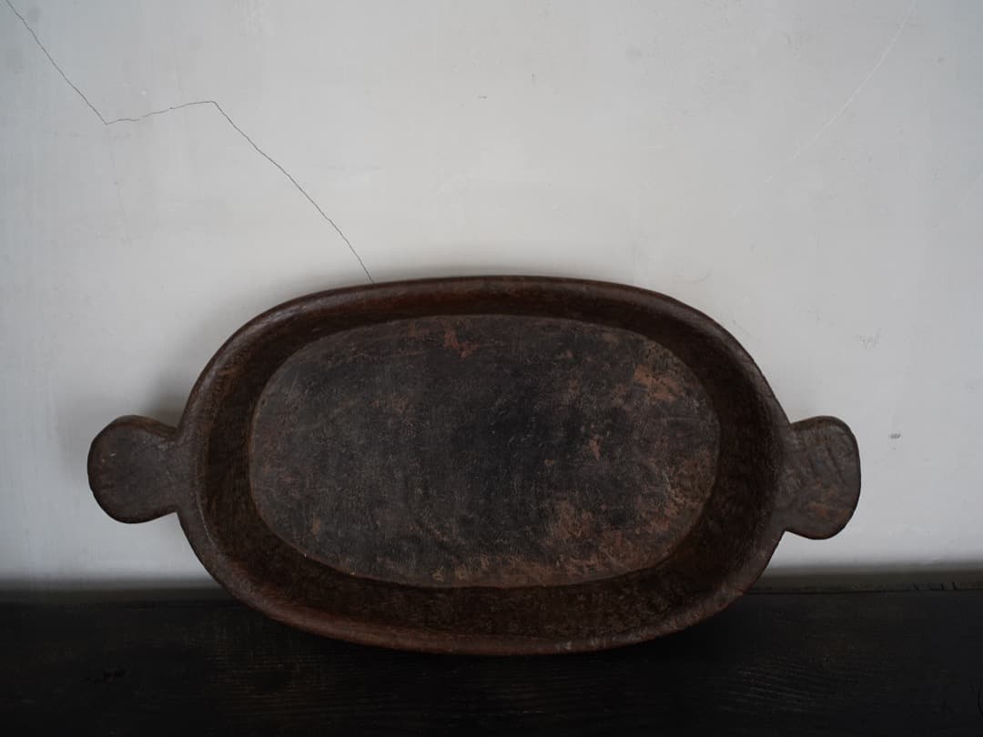 くり抜き鉢 北タイ19-20世紀 / アンティーク 木鉢 木彫り 古民芸 民藝