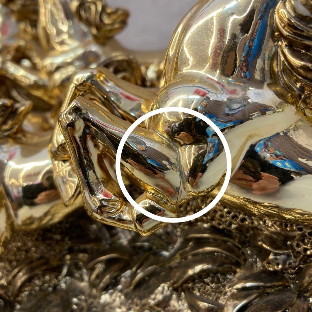 金色 九頭馬 豪華 躍動感 躍動的 置物 ゴールド 装飾品 開運 縁起物 置物