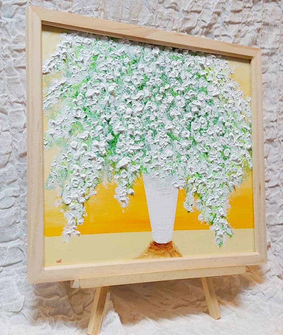 油絵 絵画 【かすみ草】