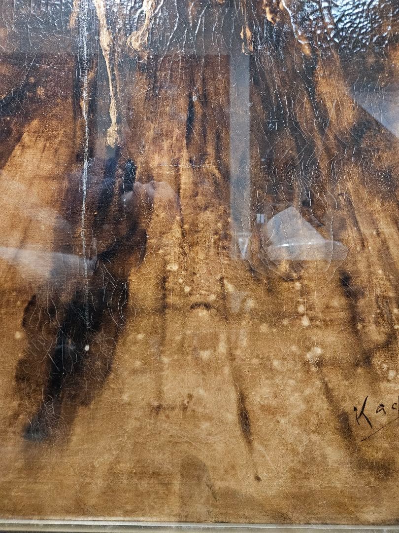 ​真作 角浩 1975年作 油彩『阪』当時3万円で版画化もされた最高傑作 ドンキ