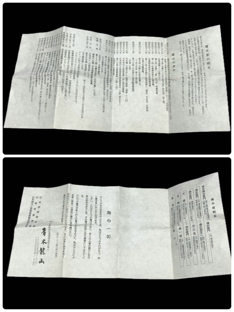 【未使用】青木龍山 文化勲章受章 天目渚 抹茶碗 共箱 -312-