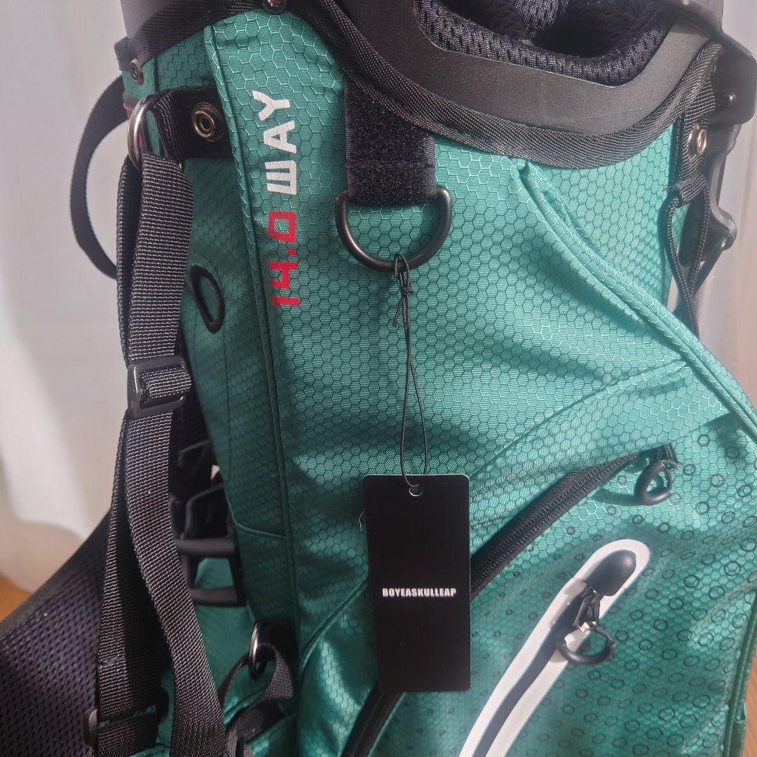 BOYEASKULLEAPグリーン ウルトラライトキャディバッグ 14分割