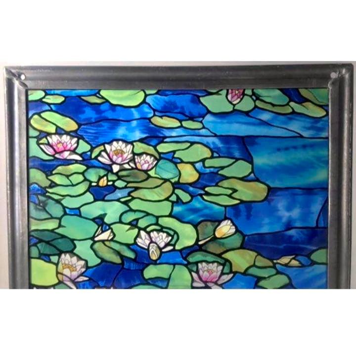 グラスマスターズ社 ヴィンテージ ステンドグラス 植物園 睡蓮の池 USA