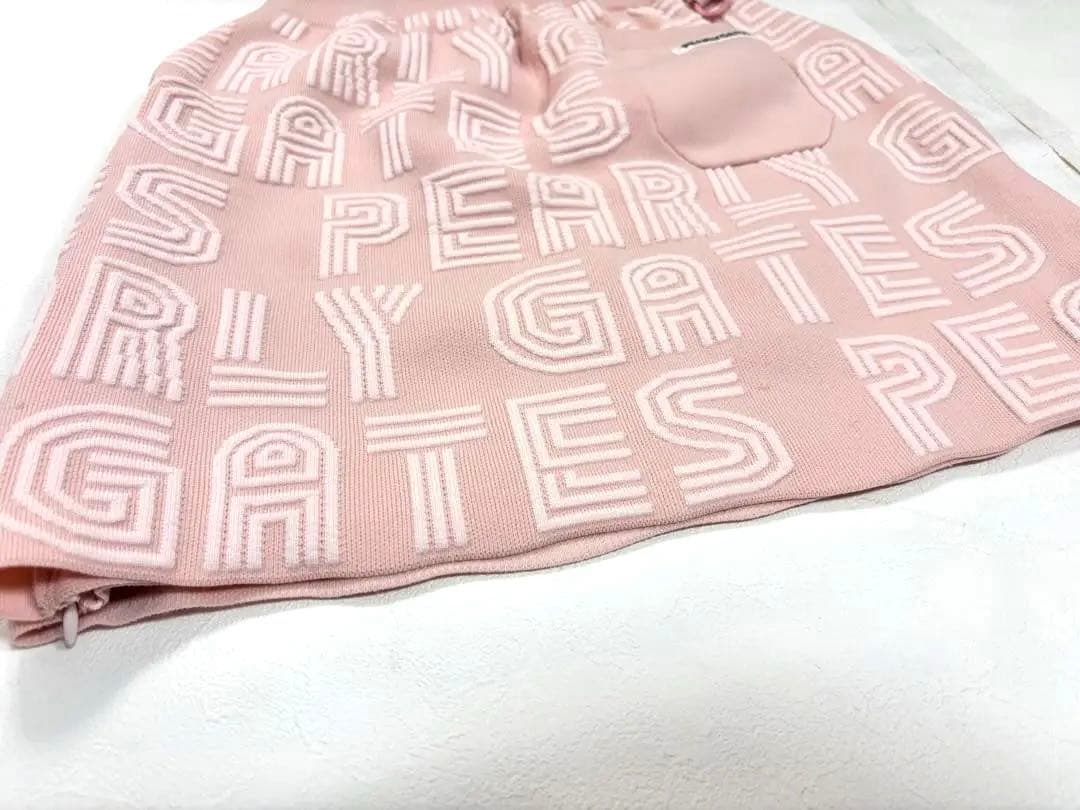 【美品】パーリーゲイツ セットアップ ニット スカート ピンク ロゴ 0 S