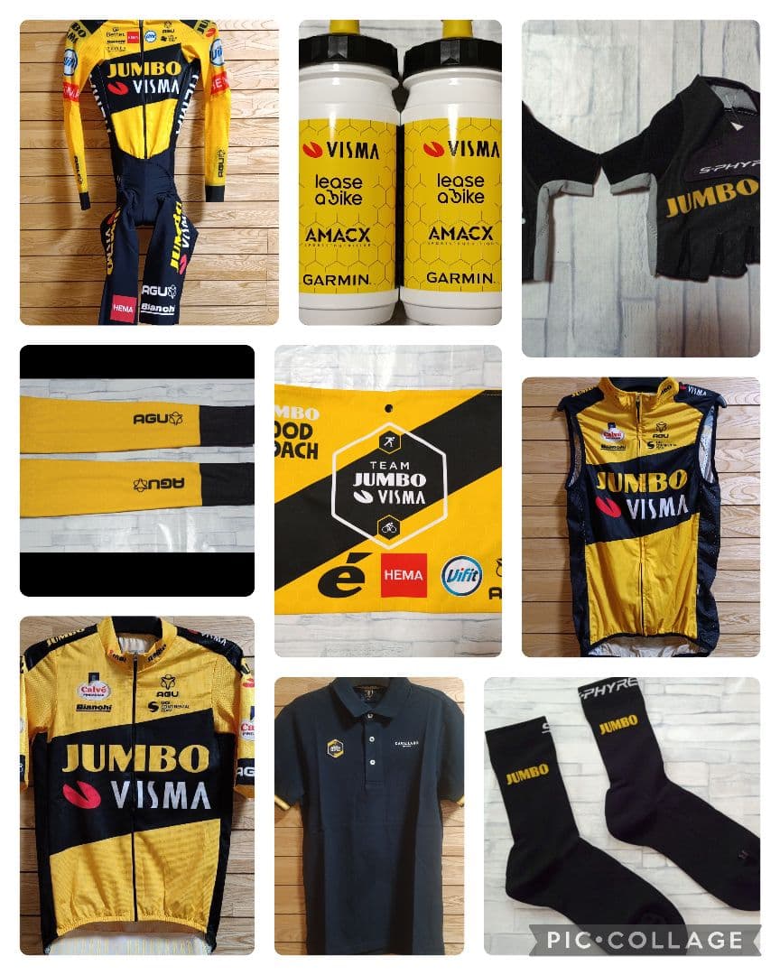 支給品　Jumbo visma　防風サーマルビブタイツ　AGU　クライスヴァイク