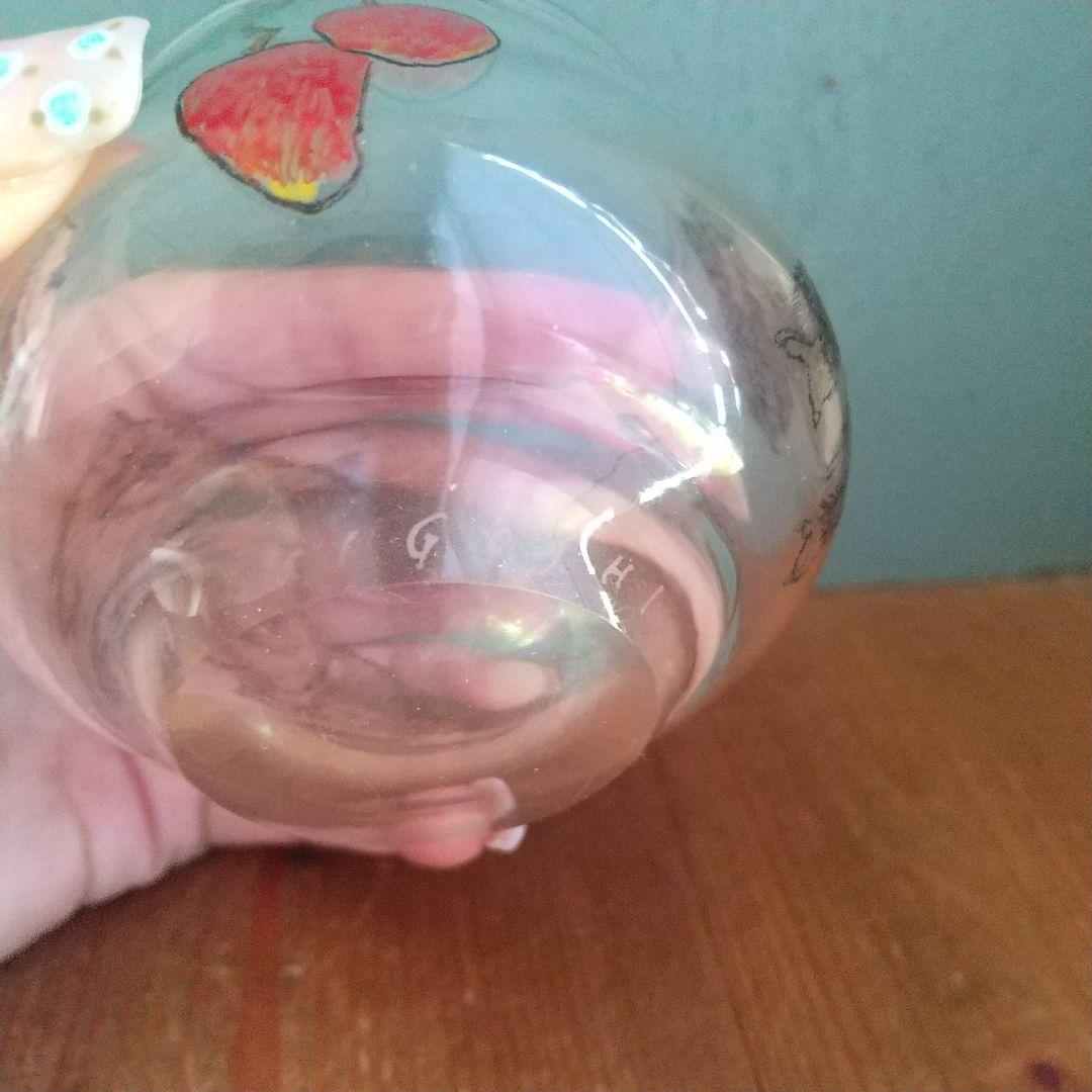 美品　木越あい　しりとり文グラス　ネコ　マウンテンゴリラ　ガラス作家