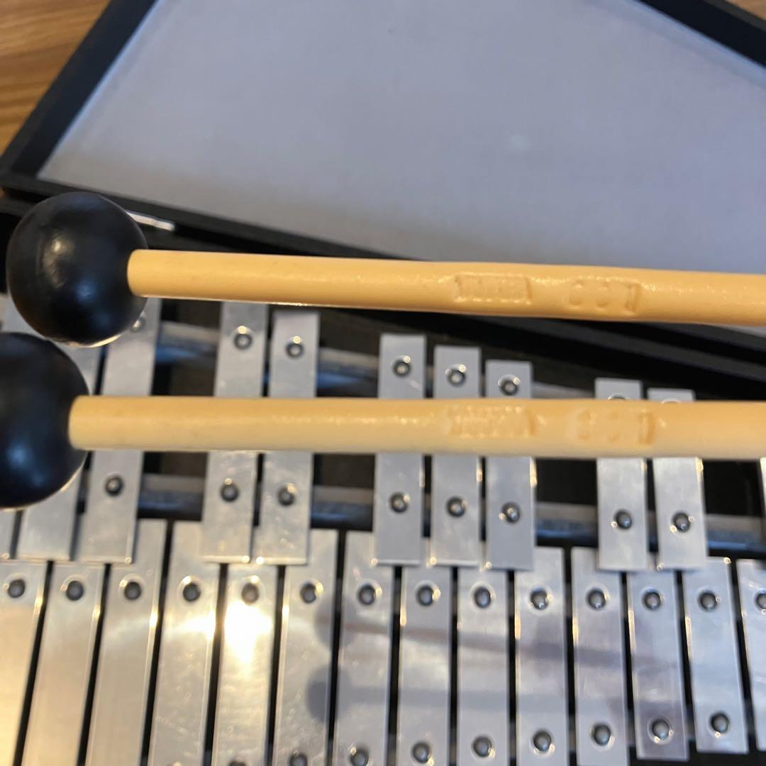 【美品】グロッケン　鉄琴　32鍵　ケース付　SAITO 一体型