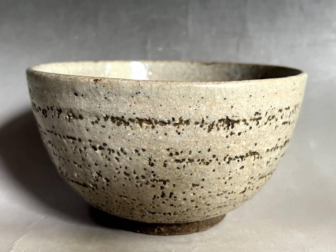 茶碗■古い楽茶碗 鼠釉 お茶道具 抹茶碗 古京焼 古美術 時代物 骨董品■
