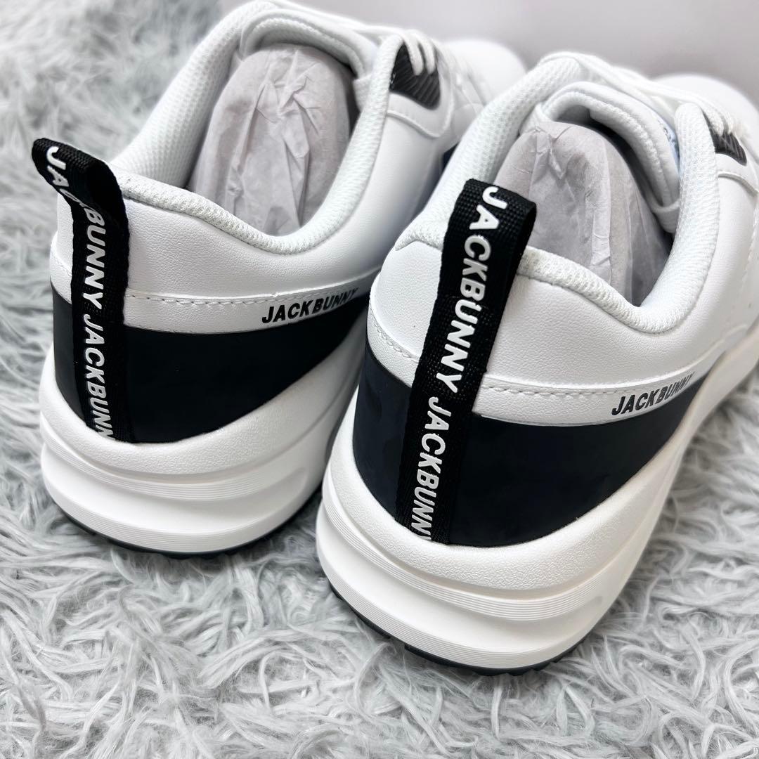 新品　訳あり　ジャックバニー　ゴルフシューズ　ホワイト　ブラック　スパイクレス