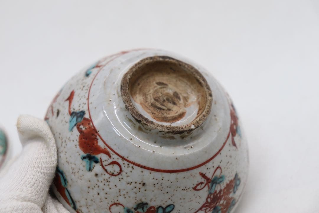 中国　明時代　呉須蓋茶碗　送料込み250108