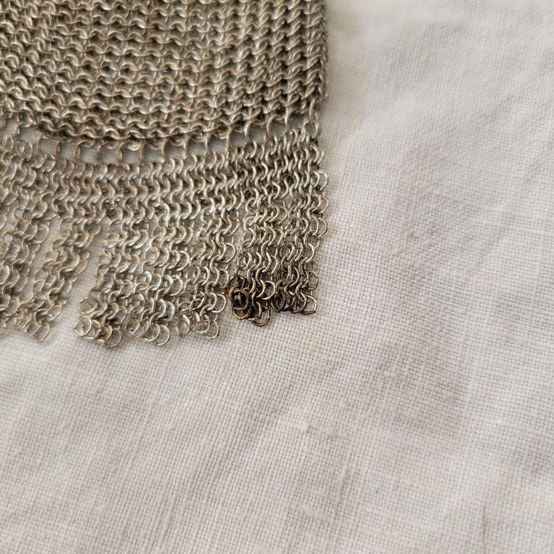 フランス　アンティーク　メタルメッシュパース　シャトレーン